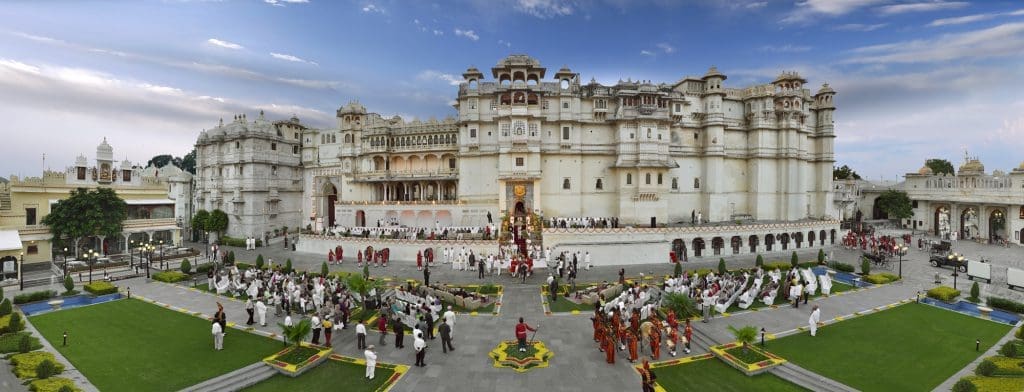 Panoramic View The City Palace Udaipur 