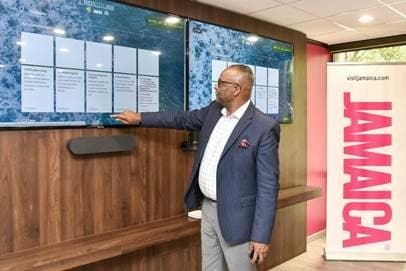 Historic virtual JAPEX Live 2020 a success 3 Jamaica’s Director of Tourism Donovan White demonstrates ease of interacting with online platform of the virtual JAPEX LIVE 2020 Historic virtual JAPEX Live 2020 a success