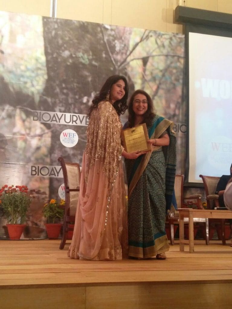 speaking at Women Economic Forum felicitation by Dr Harbeen Arora Ritu Bhatia Kler : A journey of a 1000 miles must begin with a single step