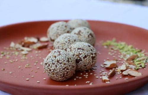 Khajoor Aur Till ke Ladoo for Navratri by Chef Vikramjit Singh Ahluwalia, Radisson Gurugram, Udyog Vihar