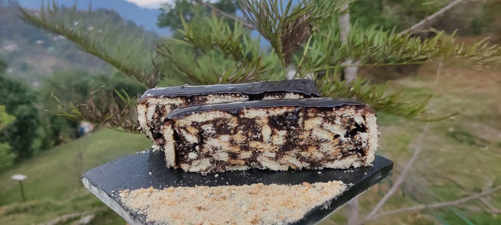 Favourite Choco Delight -  Chocolate Cookie Slice Cake by Chef Shivam Sharma, Bara Bungalow Gethia – Nainital