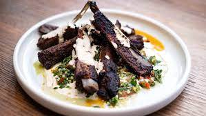 Spiced Lamb ribs with roasted garlic yoghurt - MasterChef Australia S13