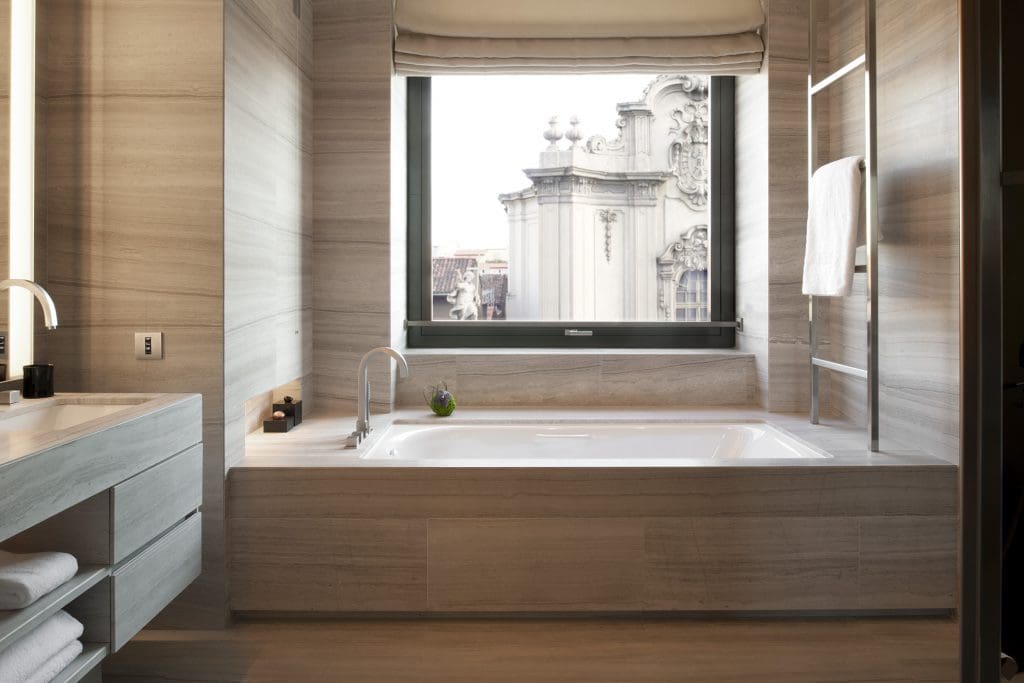 luxurious hotel bathrooms Armani Hotel Milano