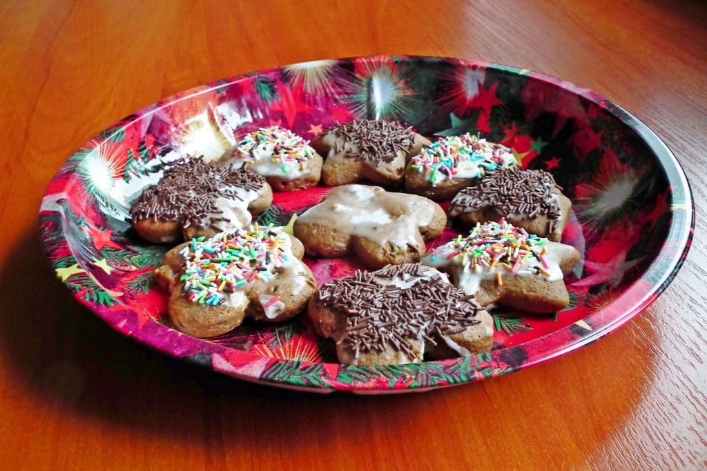 Christmas desserts -  Glazed Gingerbread Christmas Pastries 
