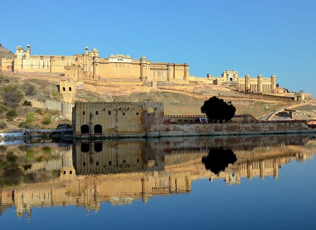 Exotic wedding destinations - Rajasthan Amber Fort Maotha Lake Jaipur, India