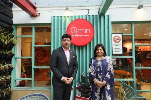 Qmin opening- Puneet Chhatwal, MD and CEO, IHCL and  Kiran Mazumdar Shaw, Executive Chairperson & Founder Biocon Biologics 