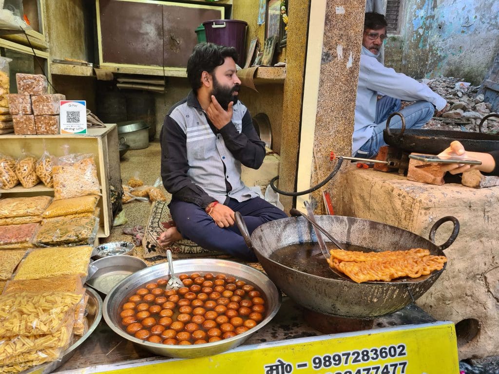 Hot-freshly-made-sweets-at-Haridwars-bazaars