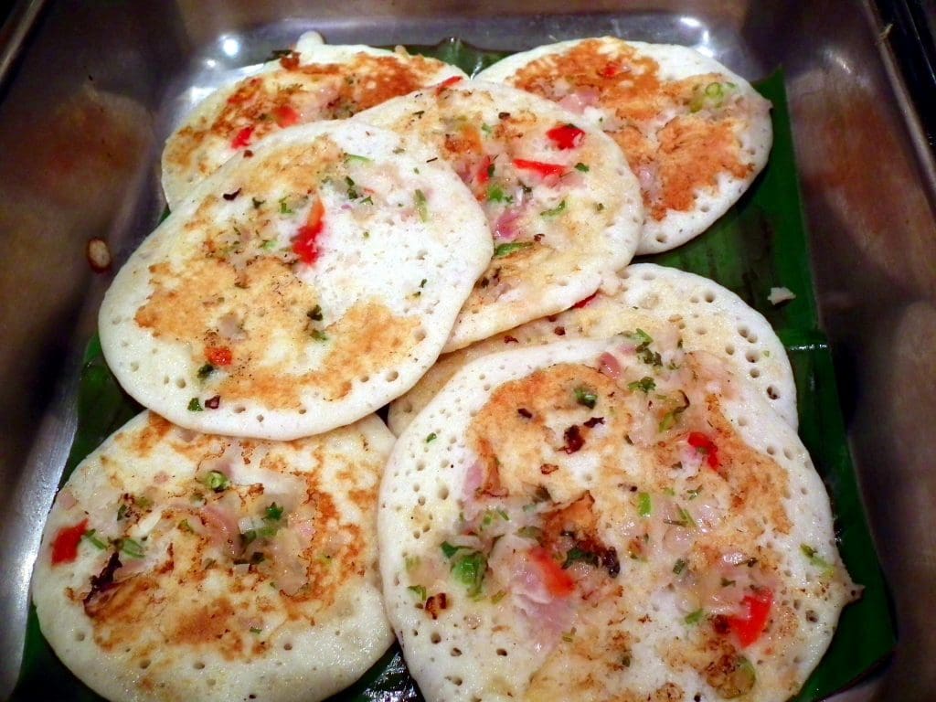 Mini Uttappam from Tamil Nadu which is likened to a pizza