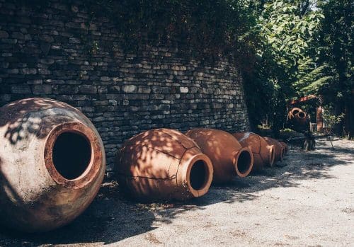 Georgian Qvevri clay vessels for fermenting and preserving wine