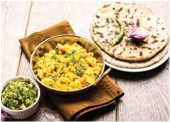  Maharashtrian food -  Pithla Bhakri  