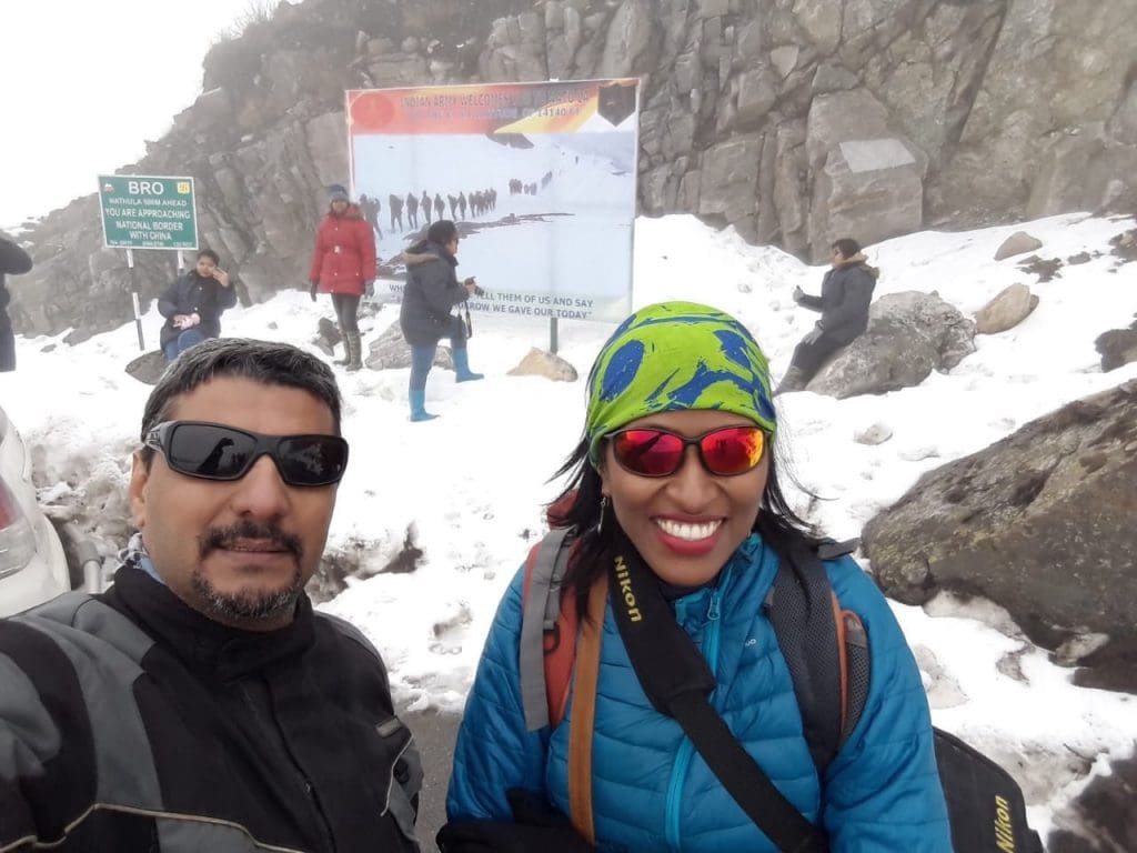  Nathu-La Pass -   Bhagyashree Masurkar with the Sunil Sharma