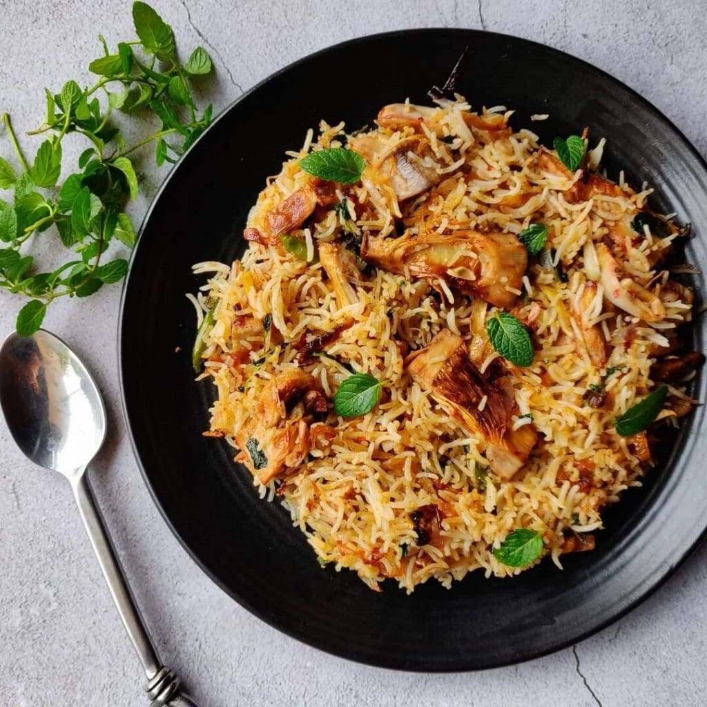 Jackfruit Biryani - tasty vegetarian dishes to make at home