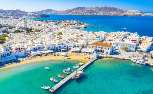 Romantic beach destinations: Mykonos, Greece