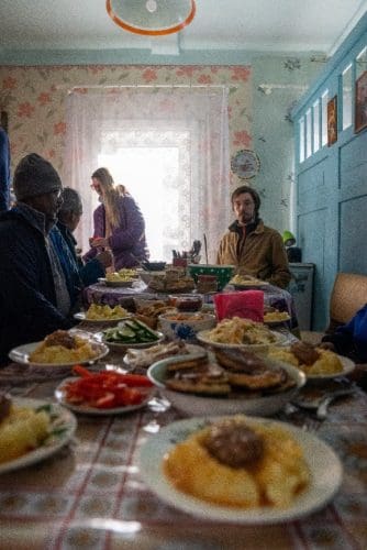 Lunch in the village home 