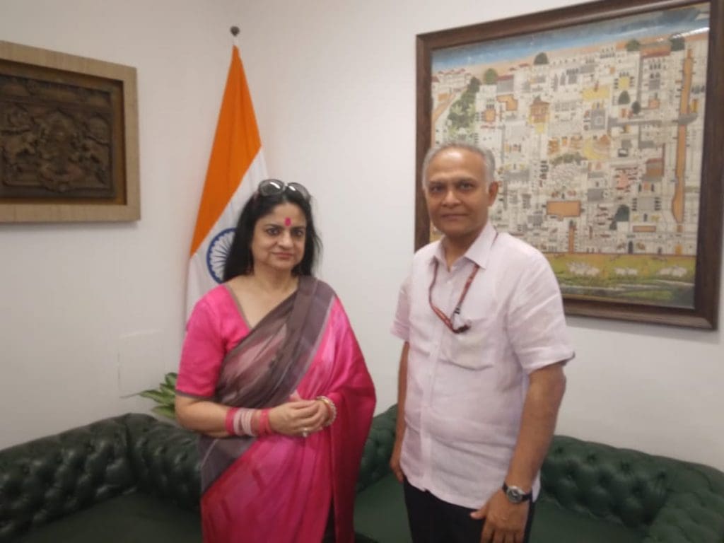  Jyoti Mayal, President, TAAI, interacted with Shri Sanjay Verma, Secretary - West, Ministry of External Affairs, GOI