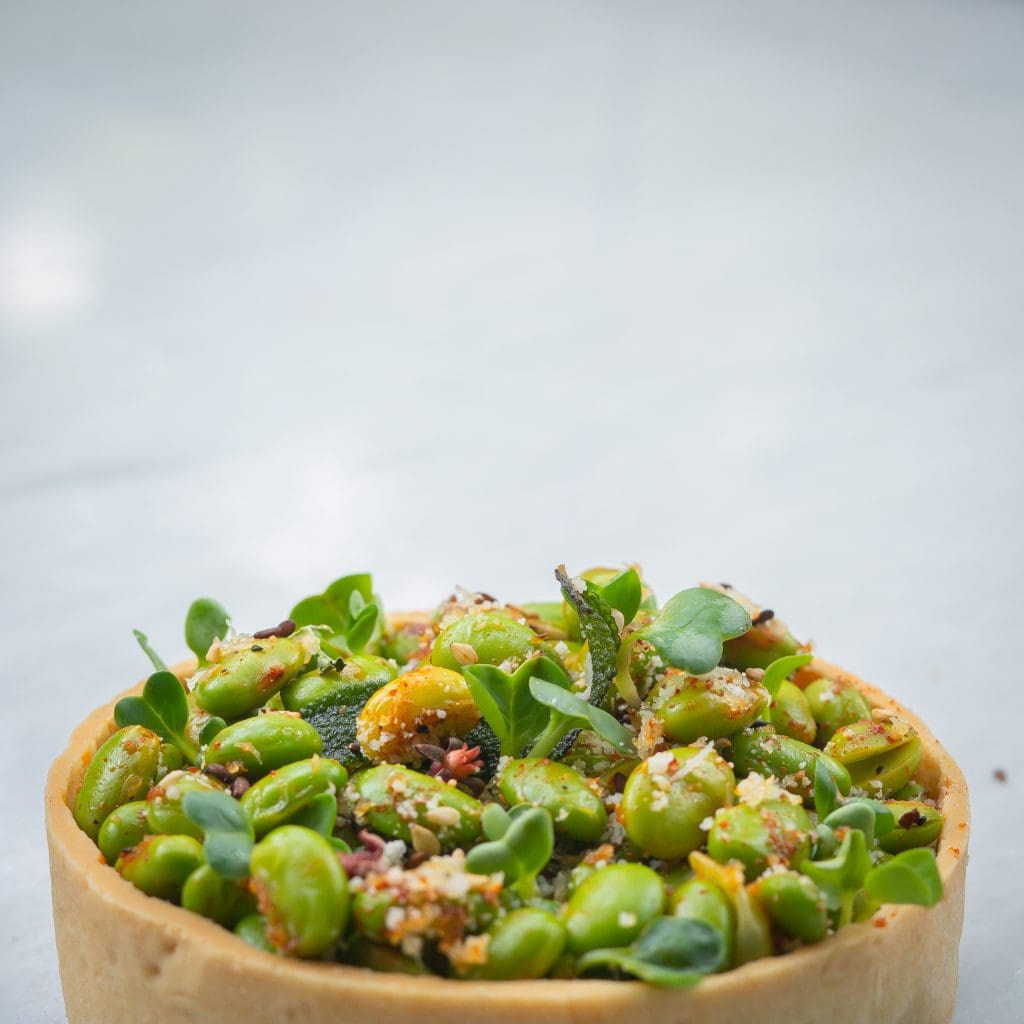 Edamame Tart  by Chef Avin Thaliath 