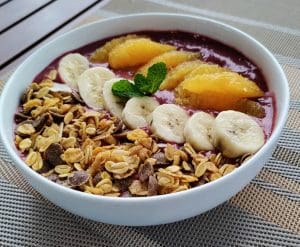 Super dishes to try Acai Berry Chia Seeds Healthy Bowl Cook up 2 super dishes - a healthy bowl for breakfast and the wow chocolate fix