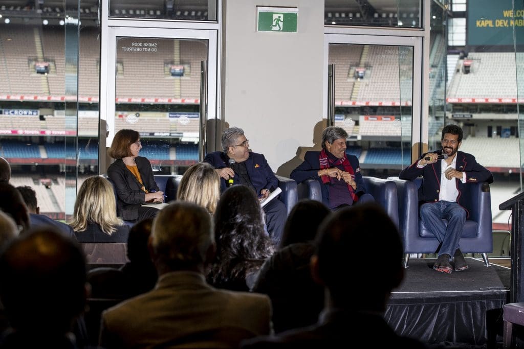 Visit Victoria & IFFM 2022 host Round Table with Rajeev Masand, Kapil Dev, Kabir Khan at famous MCG 1 L-R- Rajeev Masand, Kapil Dev and Kabir Khan, Indian Film Festival Melbourne - Visit Victoria