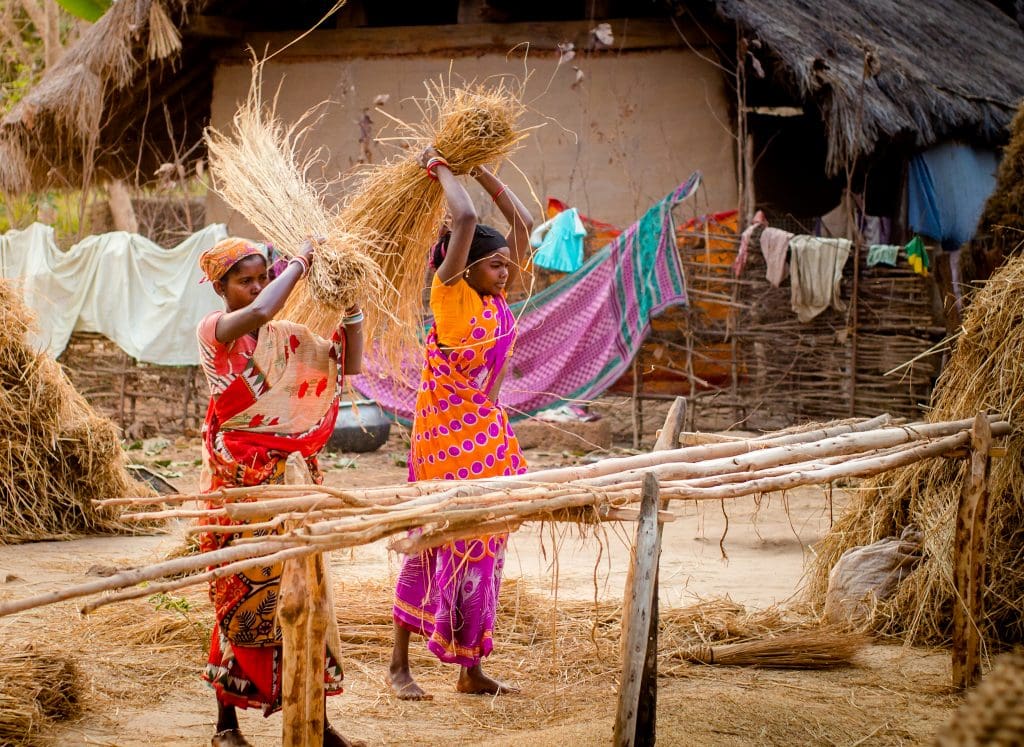 Scene in a tribal Santal village Svanir Wilderness Homestay amidst 1000 trees and wonderful tribal Santal lifestyle