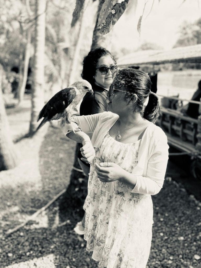 EAGLE-PETTING-AT-KUTTANAD