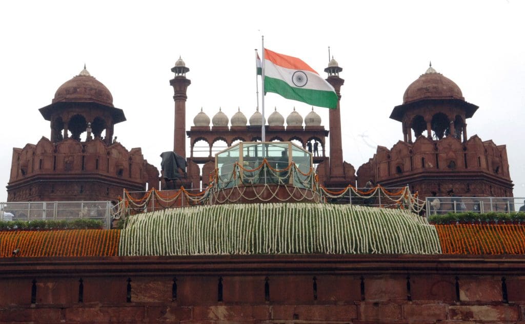 A still of Red Fort, during the 62nd Independence Day celebrations, in Delhi