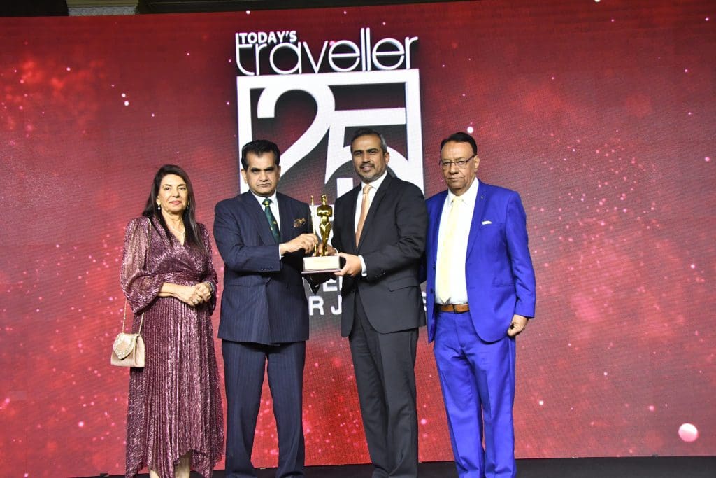 L to R: Kamal Gill, Executive Editor & Managing Director - Gill India Group, Amitabh Kant - G20 - Sherpa, Puneet Dhawan - Sr. Vice President Operations, India & South Asia - Accor, Kewal Gill - Chairman - Gill India Group  