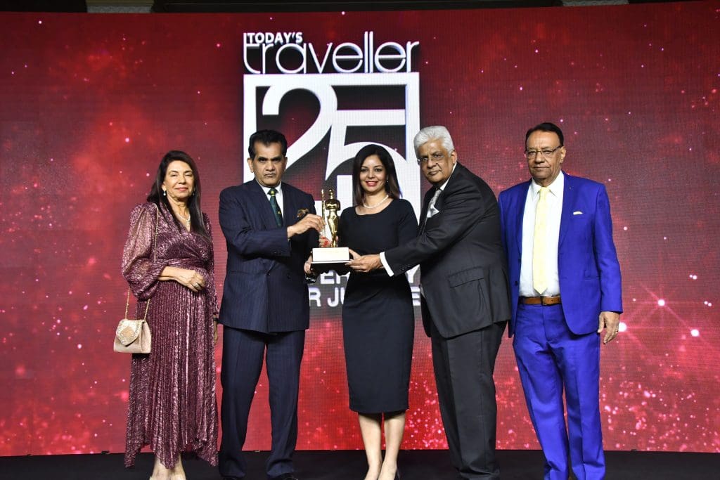 L to R: Kamal Gill, Executive Editor & Managing Director - Gill India Group, Amitabh Kant - G20 - Sherpa, Preeti Sharma - Head Leasing & Marketing - The Grand Venice Mall-DS Group, Nathan Andrews - Advisor - DS Group, Kewal Gill - Chairman - Gill India Group 