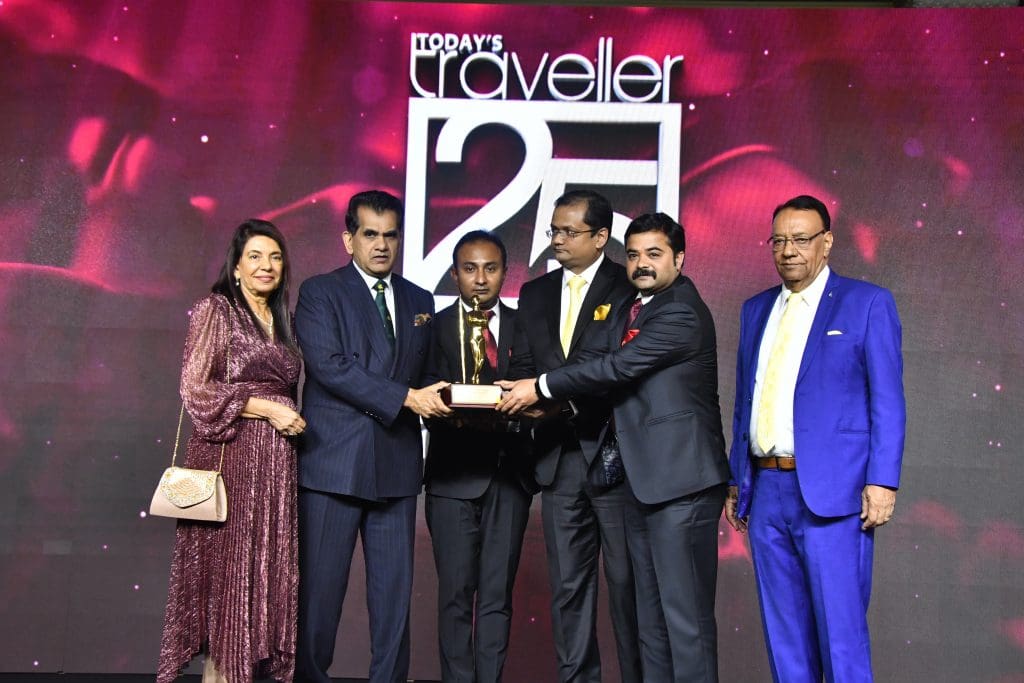 L to R: Kamal Gill, Executive Editor & Managing Director - Gill India Group, Amitabh Kant - G20 - Sherpa, Sukanto Ghosh - Director, Development, North, - Great Destinations Hotels & Resorts, Nishant Kumar, Vice President Operations - Great Destinations Hotels & Resorts, Nuthan Hegde, Director, Development & New Alliance - Great Destinations Hotels & Resorts,  Kewal Gill - Chairman - Gill India Group 