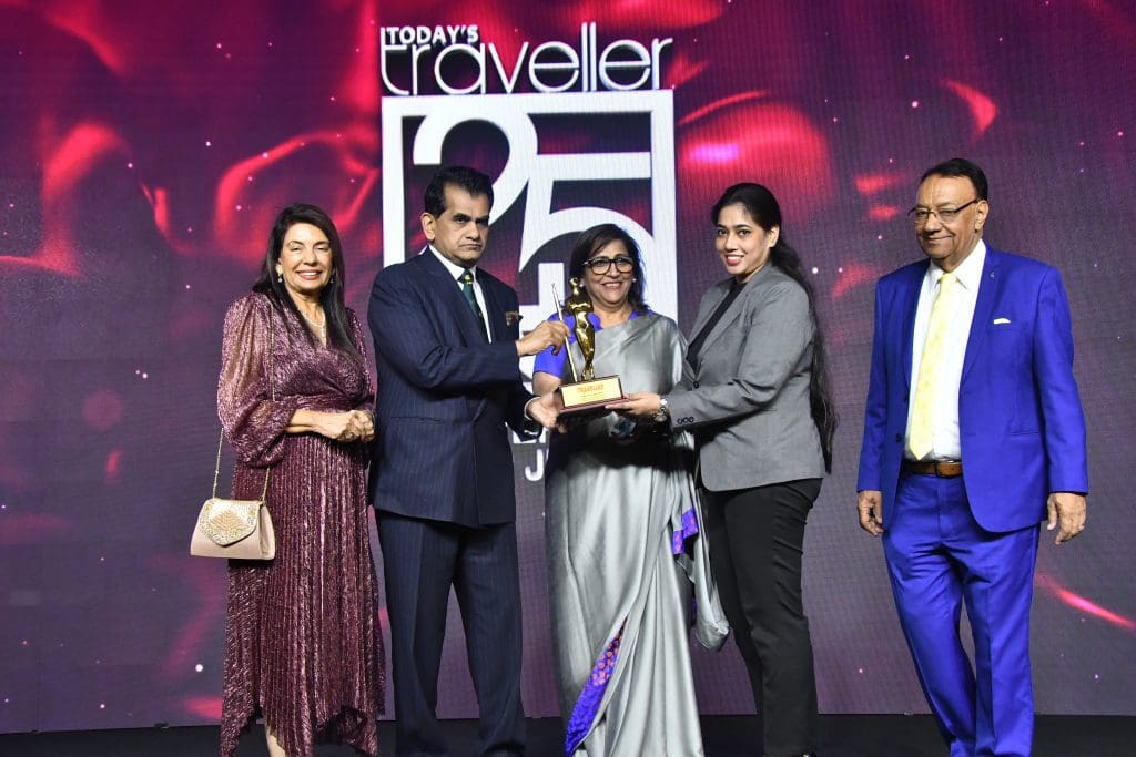  L to R: Kamal Gill, Executive Editor & Managing Director - Gill India Group, Amitabh Kant - G20 - Sherpa, Meena Bhatia, Vice President & General Manager - Le Meridien New Delhi, Kewal Gill - Chairman - Gill India Group 