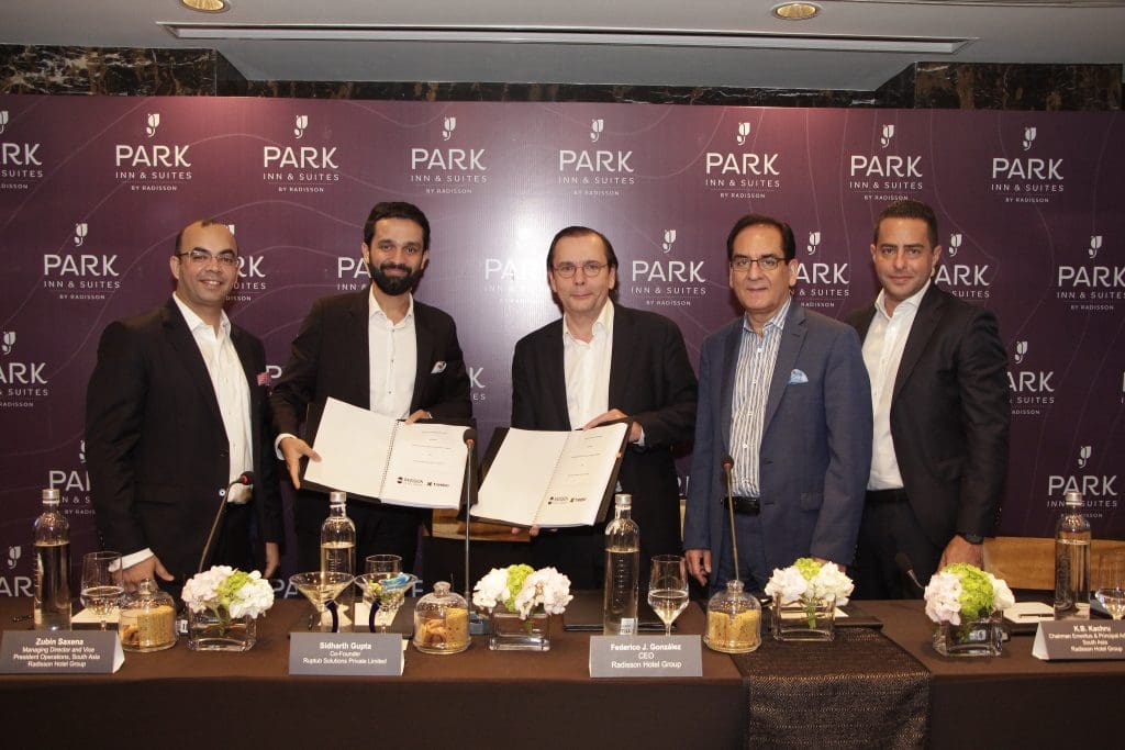 Radisson Hotel Group launches new midscale brand Park Inn & Suites by Radisson in India; Signs strategic partnership with Ruptub Solutions to add 150 hotels
