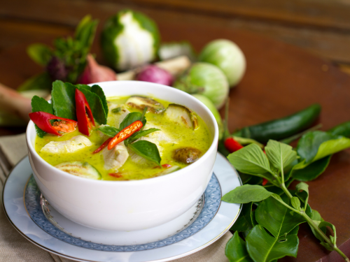 Curry verde tailandés: cocina tailandesa y japonesa 