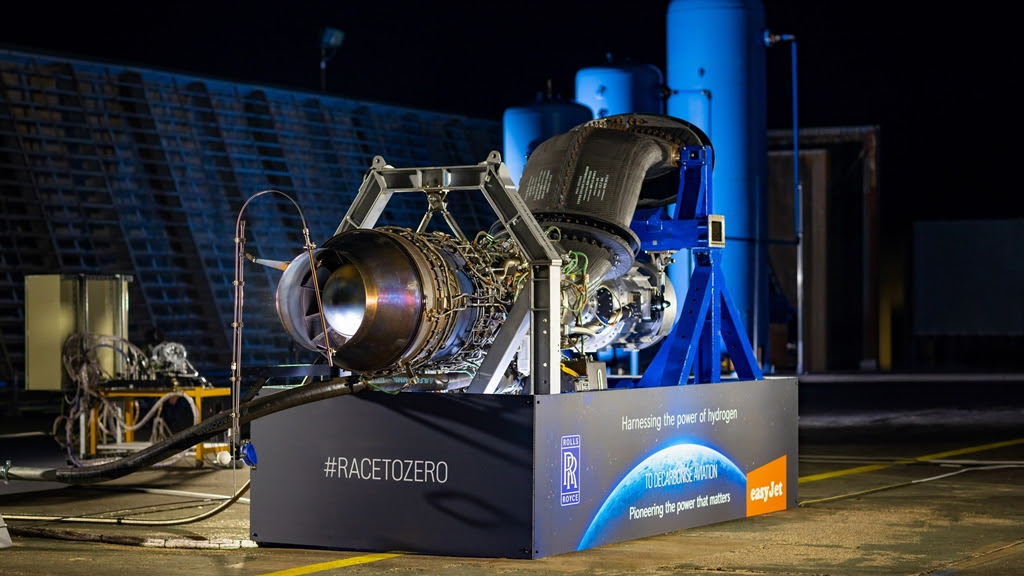 Rolls-Royce y easyJet marcan una nueva primicia en el mundo de la aviación con un funcionamiento exitoso del motor de hidrógeno