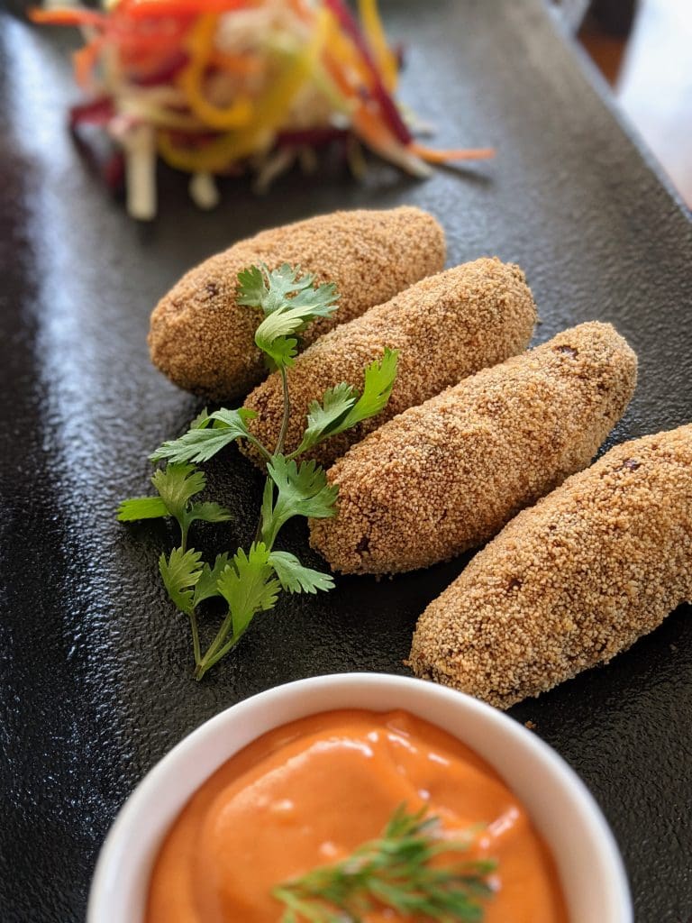 Delicia Navideña Croqueta Peri Peri De Pollo Y Anacardos