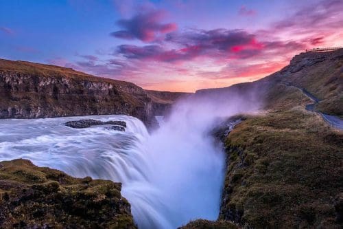       Islandia - Cascada de Gullfoss   