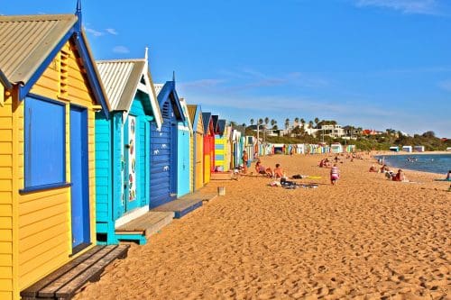 Holiday destination-Melbourne Colorful Beach Cottages