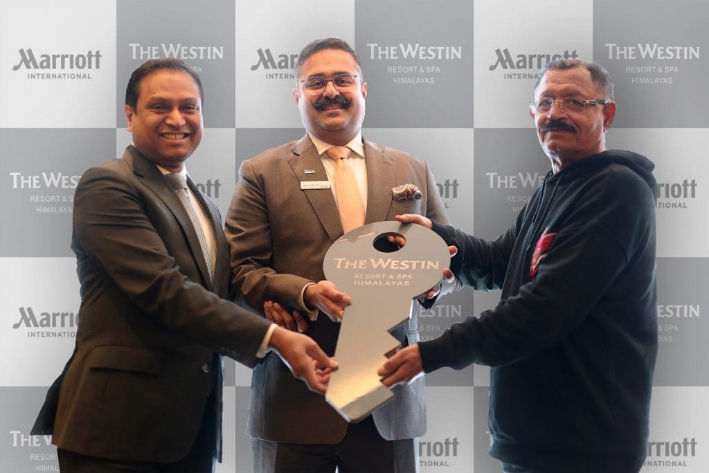 L-R: Arun Kumar: Market Vice President - North India, Nepal & Bhutan, Marriott International; Amardeep Singh: General Manager, The Westin Resort & Spa, Himalayas; Ramesh Juneja - Chairman, Mankind Pharma Ltd.