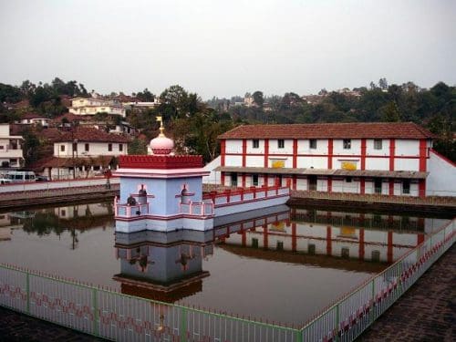 The temple tank of Omkareshwara Temple of Madikeri 15 great destinations near Bangalore