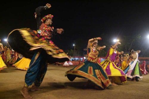 Garba dance of Gujarat - Navaratri Garba, Ahmedabad Image Courtesy: Hardik jadeja via Wikipedia Commons