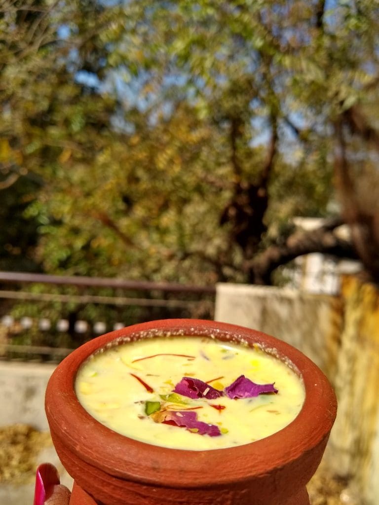 Thandai - Indian cold drink made during Maha Shivratri. Image courtesy: Shaili Sharma via Wikipedia Commons