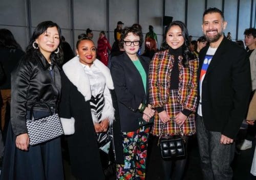 Jennifer Lyu, Quinta Brunson, Liz Fraser, Lana Condor, and Tom Mora at  Kate Spade New York  Fall 2023 Presentation