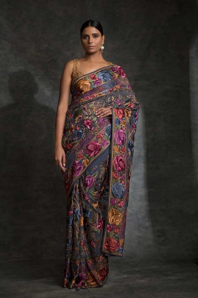 Chikankari Sarees Parsi Gara