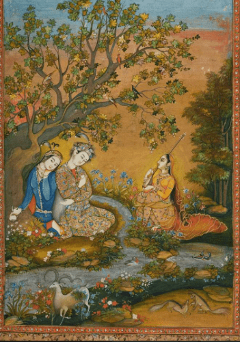 An example of miniature painting from Lucknow