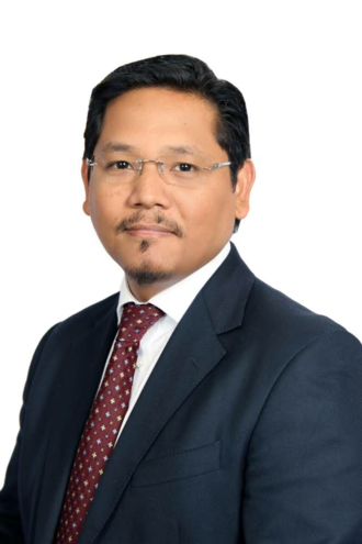 Honorable Conrad K. Sangma, Ministro Principal de Meghalaya 