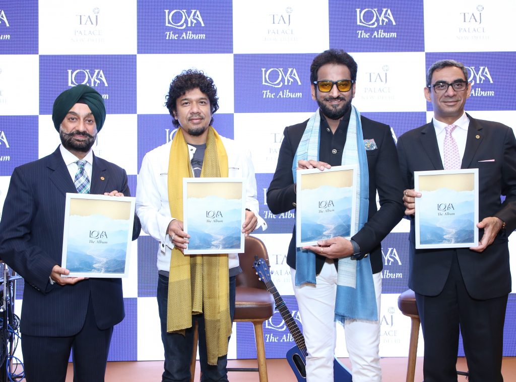 Loya - L-R Taljinder Singh, Senior VP & Brand Custodian at Indian Hotels, IHCL, Singer Papon, Shreyas Patkar, Nayan Seth, GM, Taj Palace, New Delhi