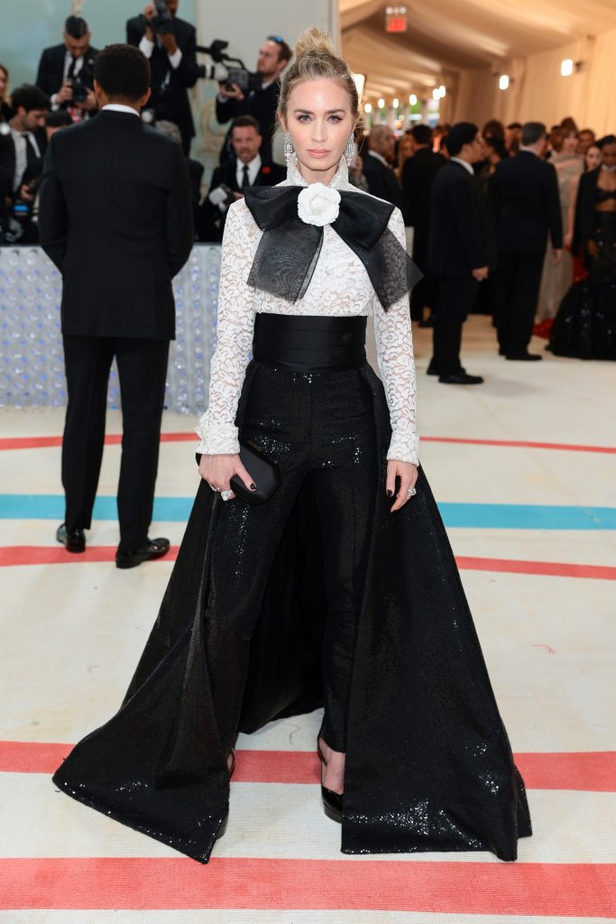 Emily Blunt attends The 2023 Met Gala  (Photo by Dimitrios Kambouris/Getty Images for The Met Museum/Vogue)