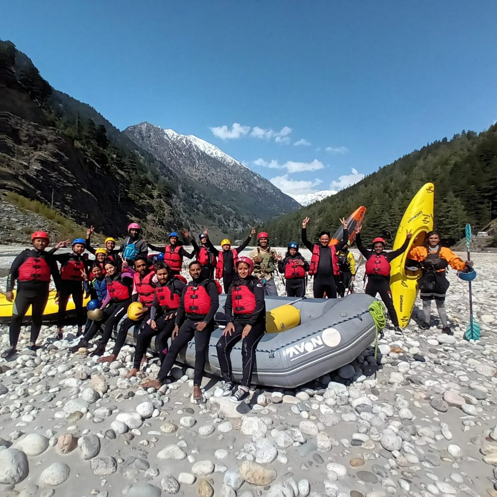 White-Water Rafting on the Bhagirathi River in Harsil Valley Uttarakhand