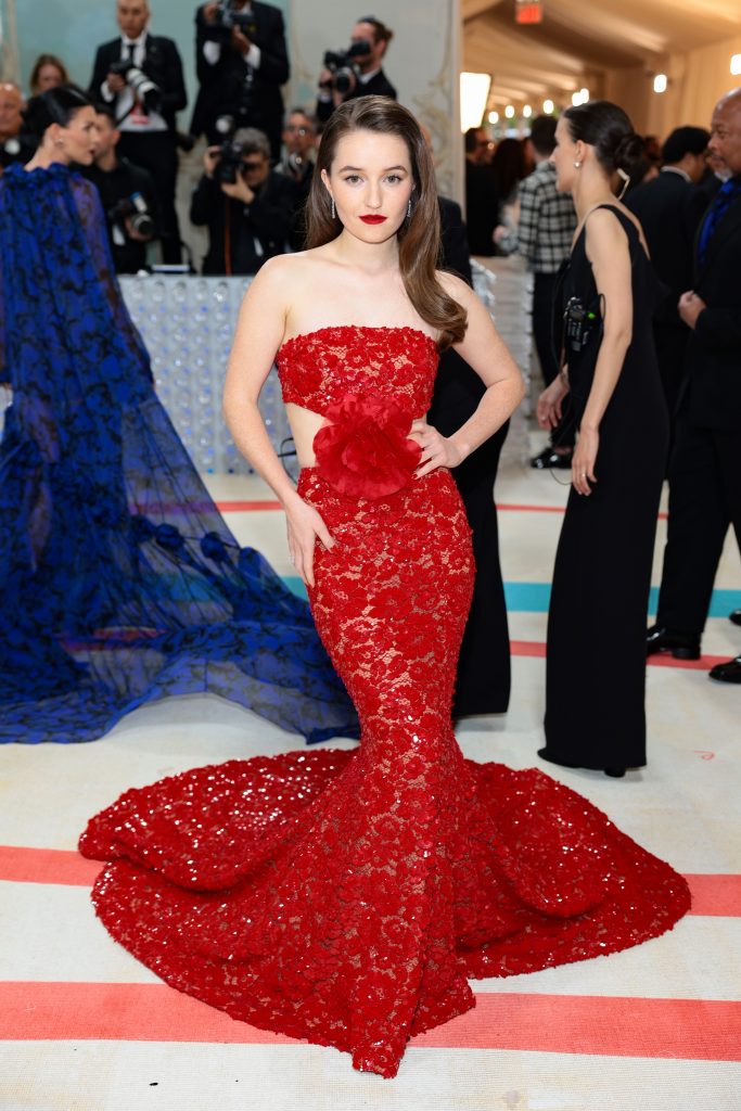 Kaitlyn Dever attends The 2023 Met Gala  (Photo by Dimitrios Kambouris/Getty Images for The Met Museum/Vogue)