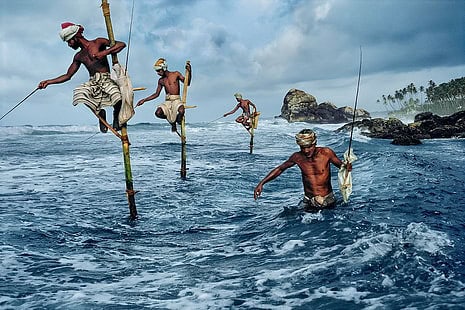 Fishermen at work