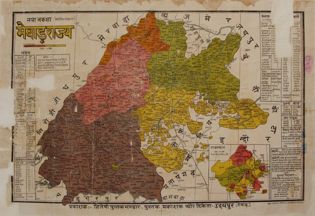 Printed maps of Udaipur