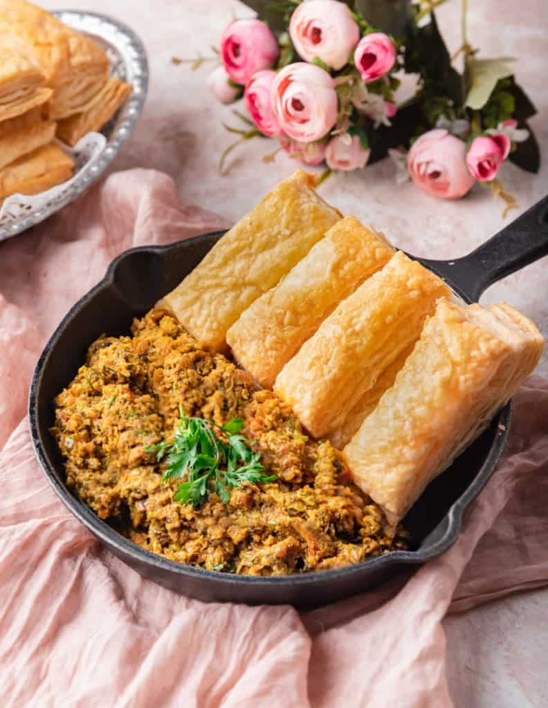 Parsi food: Parsi Sali Keema  Image courtesy: Sahara Star